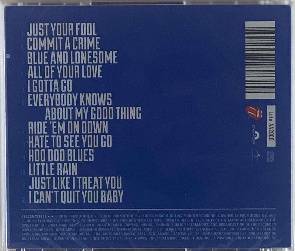 Rolling Stones - Blue & Lonesome (CD novo) | Tracks Rio